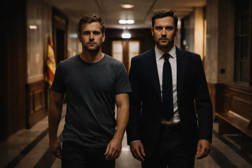 Abogado penalista en Vigo acompañando a su cliente al iniciar una defensa legal con Lexgalia