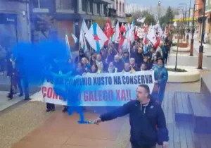 Vilagarcía de Arousa: trabajadores del sector conservero reclaman un convenio colectivo digno y mejores condiciones laborales