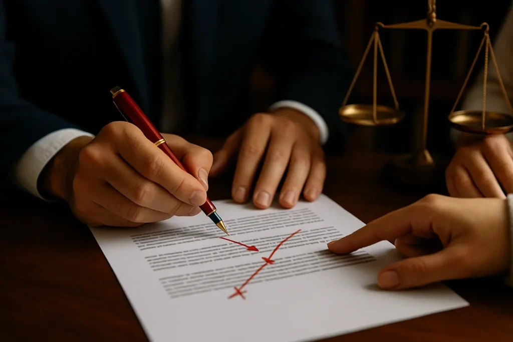 Abogado de familia en Vigo modificando una resolución judicial en el despacho de Lexgalia para adaptarla a nuevas circunstancias familiares o económicas.