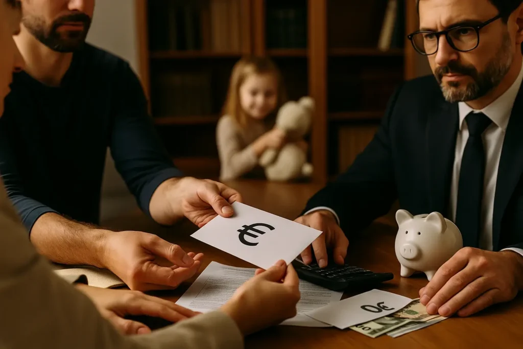 Abogado de familia en Vigo asesorando a padres sobre pensiones alimenticias y compensatorias en el despacho de Lexgalia.