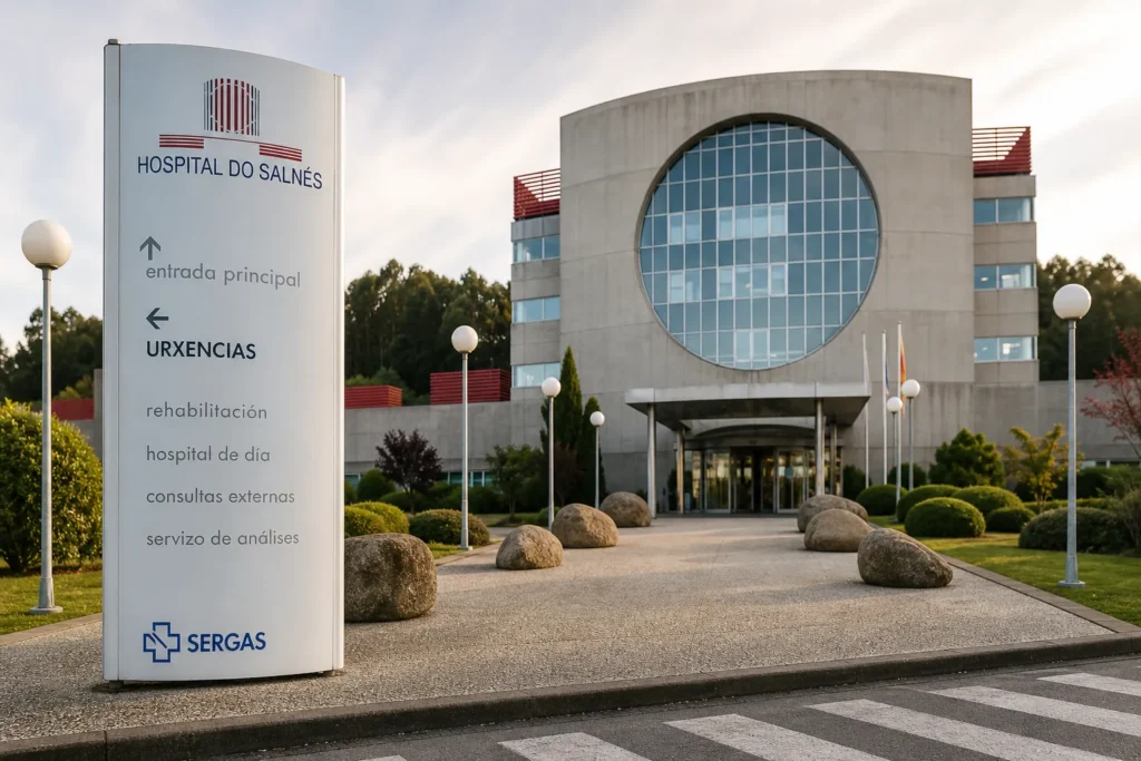 Hospital Comarcal do Salnes en Vilagarcia de Arousa como centro medico de referencia en accidentes de trafico